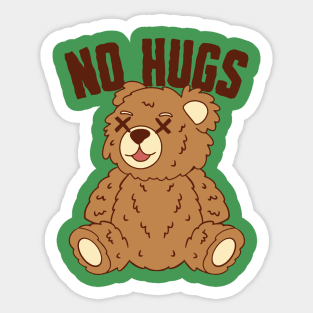 No Hugs Sticker